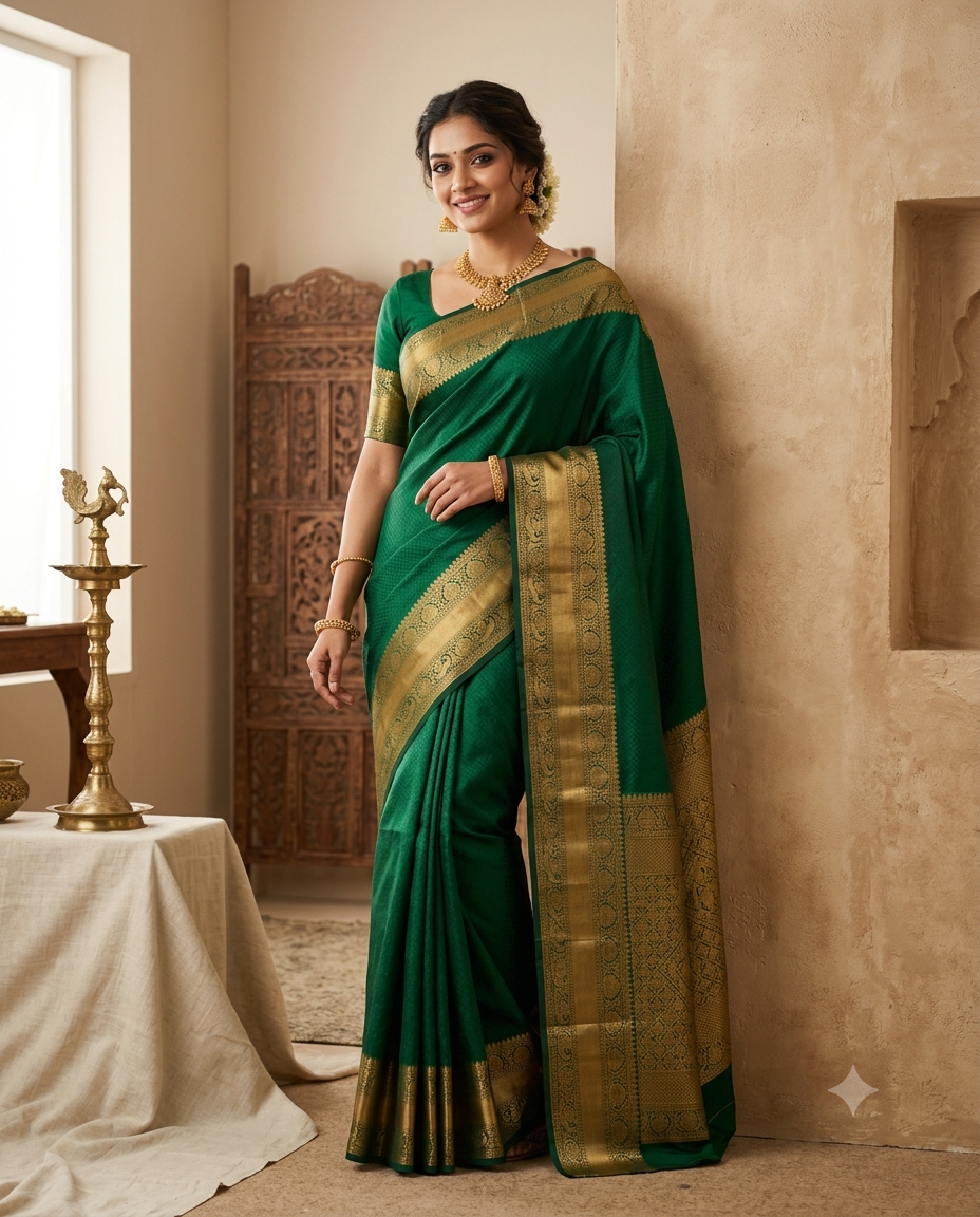 Kanchipuram Green Pattu Saree